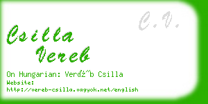 csilla vereb business card